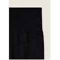 leggings 7/8 a vita altissima in tessuto seamless a costine nero donna medium/large