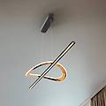 lampada led a sospensione enora nero/oro lunghezza 120 cm cct