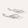 orecchini pendenti silver shine argento rodiato cubic zirconia collezione silver shine bianco