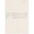felpa girocollo con logo in strass star white donna extra small