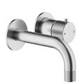 parte esterna lavabo monocomando a parete inox spazzolato serie respiro codice prod rs131199ix