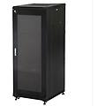 armadio rack 19 27u (a)1388 (l)600 (p)600 colore nero porta metallo traforata