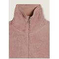 felpa in pile sherpa con zip e collo alto fawn donna extra small