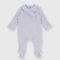 tutina in costina da neonata viola taglia 1m