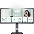 monitor curvo 34 led va wqhd 21 9 4ms 300 cdm reg altezza usb-c dp/hdmi multimediale cu34p3cv