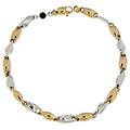bracciale uomo oro giallo bianco gl101121