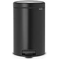 pedal bin newicon pattumiera a pedale 12 litri nero opaco