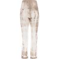 pantaloni push up wr. up cropped vita alta gabardine tie dye beige-white tie dye donna small