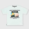 t-shirt in jersey da bambino bianco taglia 6