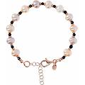 bracciale di perle donna argento 925 gioiello by milor wsst00962. rg-multi