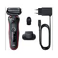 Braun Rasoio Series 5 51 R1200s Rasoio A Lamina Trimmer Nero Rosso