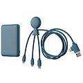 batteria esterna in plastica riciclata cavo multi usb 4 in 1 usb c usb lightning e micro usb e