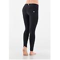 pantaloni push up wr. up skinny in jersey-denim ecologico jeans nero-cuciture in tono donna extra