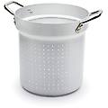 colapasta in alluminio per pentola con due maniglie in acciaio inox