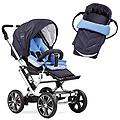 passeggino f10 air+ incl. borsa da trasporto blu (marine/hellblaue ranken)