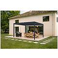- pergola bioclimatica autoportante in alluminio grigio piana 4x3m