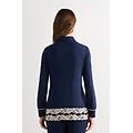 maglia aperta davanti in modal pretty flowers donna blu taglia m
