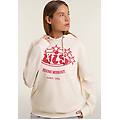 felpa unisex vis con cappuccio da palestra off white donna large