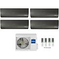 climatizzatore condizionatore quadri split inverter flexis plus black r-32 7000+9000+9000+12000 con