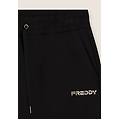 pantaloni regular con gamba dritta e coulisse nero donna large