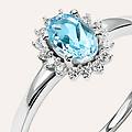 anello solitario kate amélie oro bianco topazio cubic zirconia collezione amélie