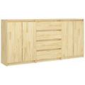 - credenze 3 pz in legno massello di pino