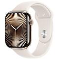APPLE watch series 10 gps + cellular 46 mm smartwatch con cassa in titanio color oro e cinturino sport