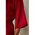 kimono in seta donna rosso taglia s/m