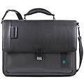 - cartella p16 cartella con patta ed espansione pelle e tessu chev / grigio ca3111p16 / chevgr