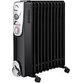 ar4r11bte oilo 11t radiatore a olio elettrico 11 elementi riscaldanti timer 2500w nero e silver
