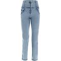 jeans push up wr. up wide leg cropped in eco denim chiaro light blue denim-blue s. donna small