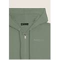 felpa cappuccio con zip e logo iceberg green donna extra large