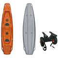 tahe canoa rigida trinidad grey/orange 109618 + carrellino tahe /