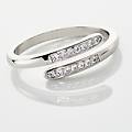 anello silver shine argento rodiato cubic zirconia collezione silver shine misura 52 bianco