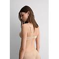 reggiseno balconcino sofia in seta e pizzo silky flowers donna naturale taglia 5b