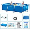 - piscina fuori terra rettangolo 300x200x75 cm blu include accessori coordinati a221