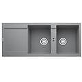 lavello 2 vasche (116x50cm) mrg 621 maris stone grey opaco 114 0066 716