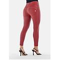 pantaloni push up wr. up 7/8 superskinny vita alta similpelle deep claret donna large