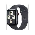 watch se 2024 gps + cellular 44mm alluminio mezzanotte con cinturino sport m/l