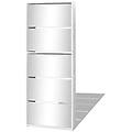 - scarpiera a 5 strati con specchio bianca 63x17x169 5 cm