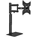 supporto tv con ripiano dvd regolabile vesa 200x200 23 -43 25kg mc-771a compatibile con tv led lcd