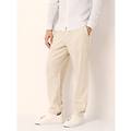 pantalone lungo da uomo cotton linen / sabbia / xxl sabbia