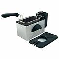 freidora 2 l sencillo negro acero inoxidable giratorio independiente