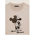 felpa cropped da donna con grafica disney e taglio a vivo crystal gray donna medium