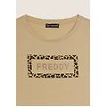t-shirt manica corta con grafica animalier e logo pebble donna medium