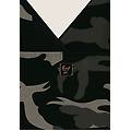 top cropped fantasia camo con incroci frontali marrone-mimetico donna extra small