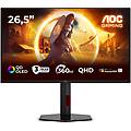monitor gaming q27g4sdr qd-oled 26. 5 pollici qhd 360hz nero e rosso