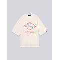 t-shirt girocollo con stampa vintage