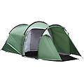 tenda da campeggio 4 posti ampio vestibolo impermeabile verde scuro