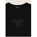 t-shirt raglan con inserto geometrico black-black-phantom check donna xx large